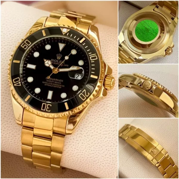 Rolex Submariner Gold Black Dial Watch - Image 2