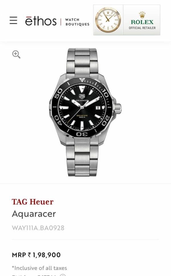 TAG HEUER  AQUARACER MENS WATCH