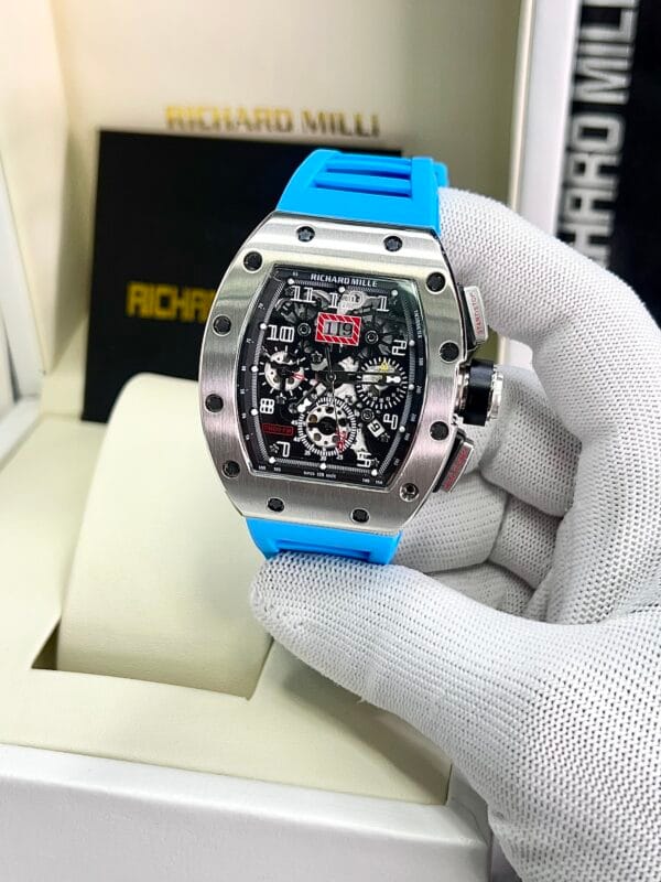 Richard Mille RM011 Rose Gold/Silver With All Colors belt Automatic Swiss - Image 2