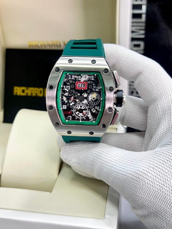Richard Mille RM011 Rose Gold/Silver With All Colors belt Automatic Swiss - Image 7