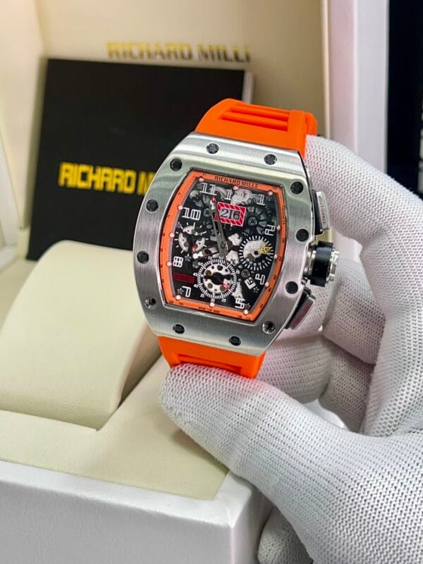 Richard Mille RM011 Rose Gold/Silver With All Colors belt Automatic Swiss - Image 10
